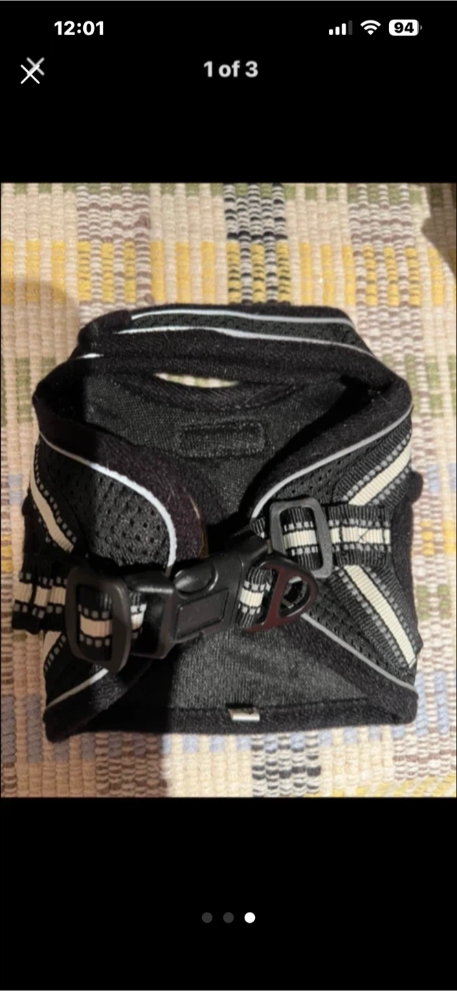 AOKCATS Black Dog Harness Size S - photo 3