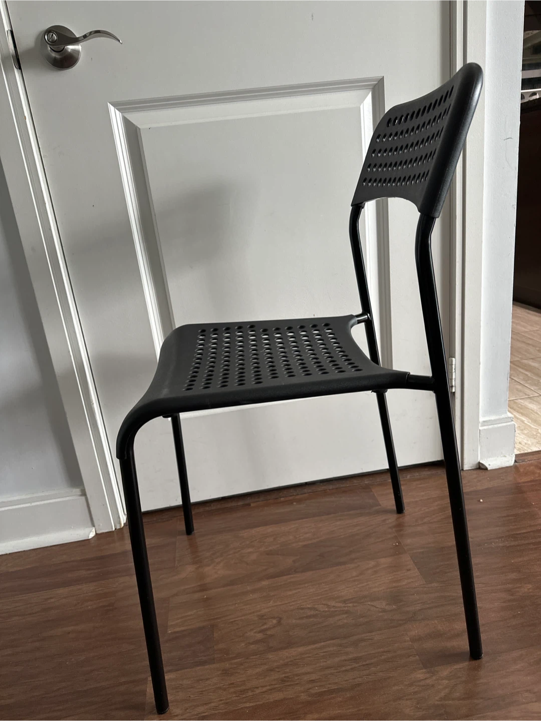 4 Dining Black Plastic Chair