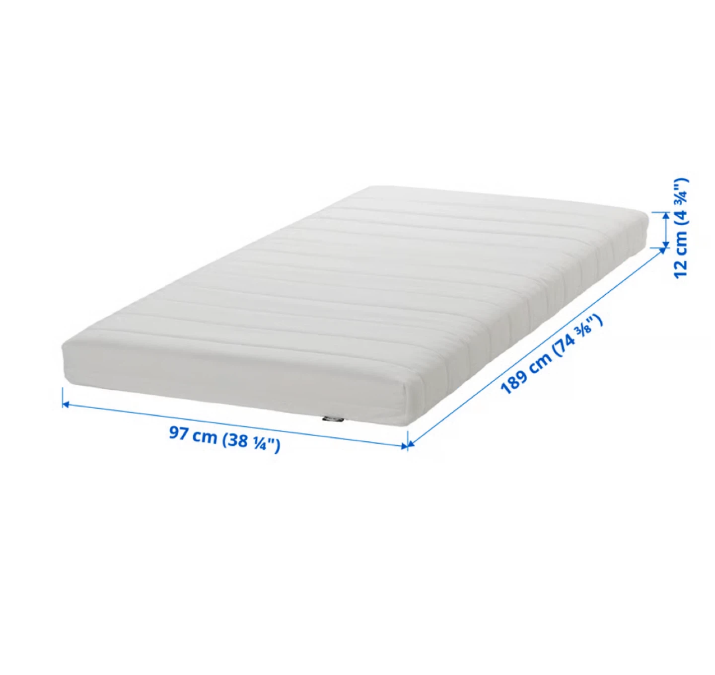 IKEA Twin Bed Frame & Mattress (sheets & pillow) - photo 3