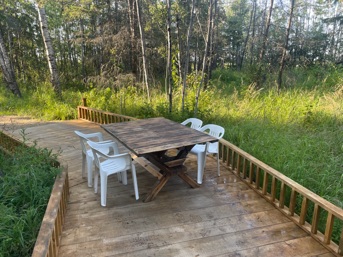 Solid, Durable Outdoors Cedar Dining Table (French Finished)