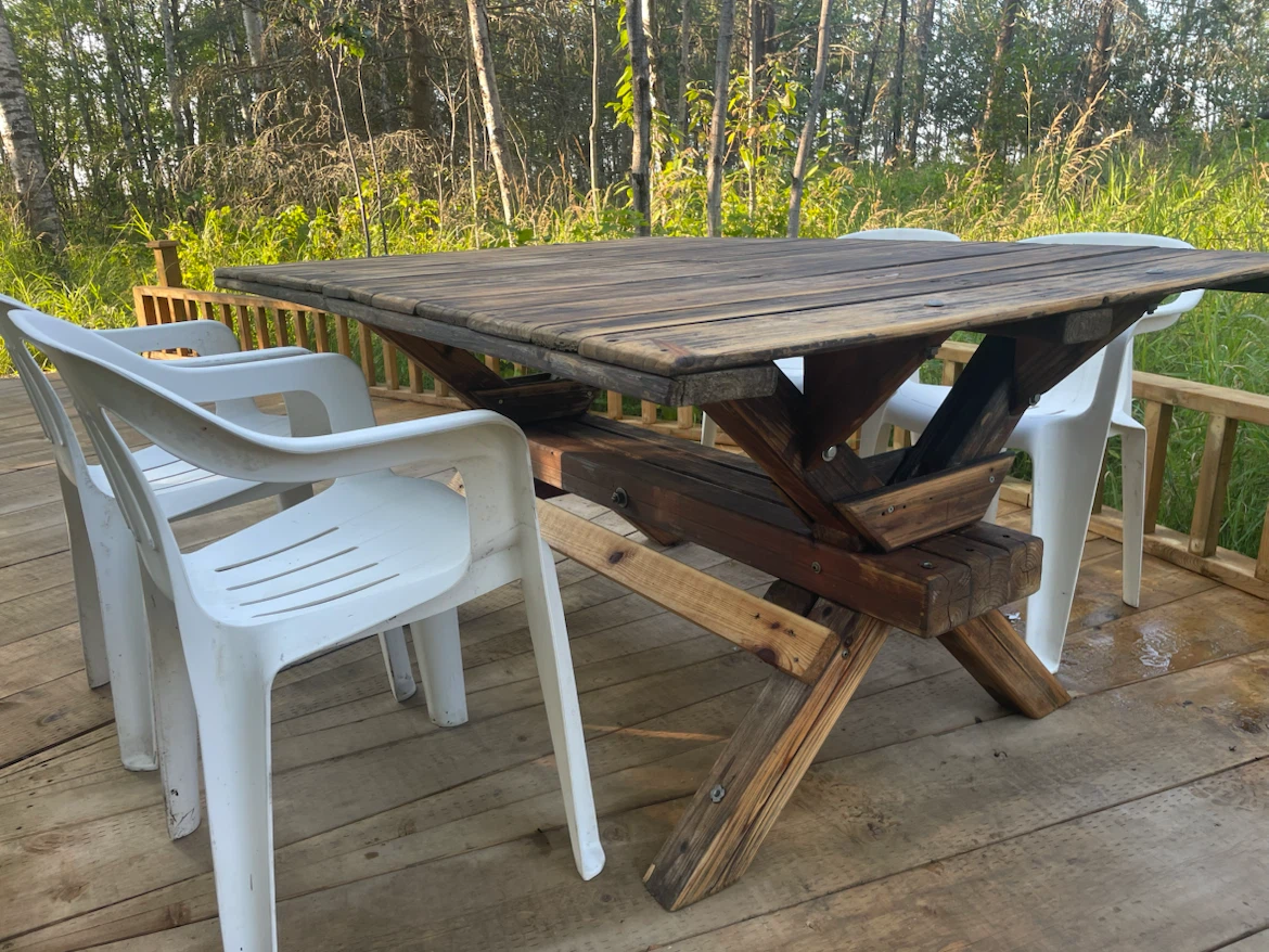 Solid, Durable Outdoors Cedar Dining Table (French Finished) - photo 4