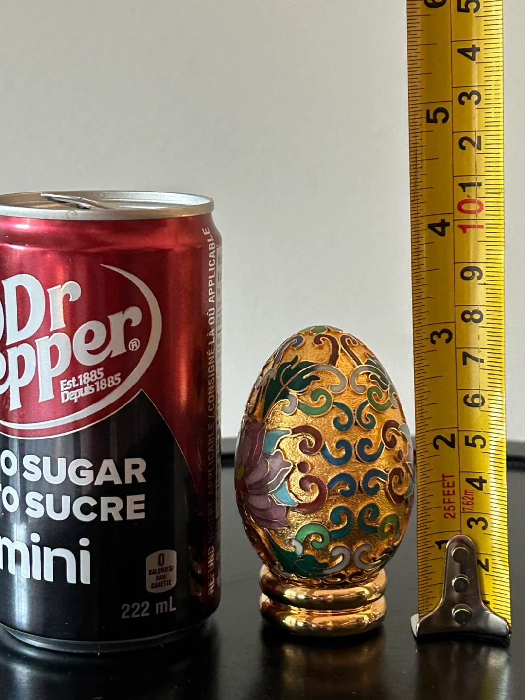 Vintage Gilded Cloisonné Enamel Egg withStand - photo 2