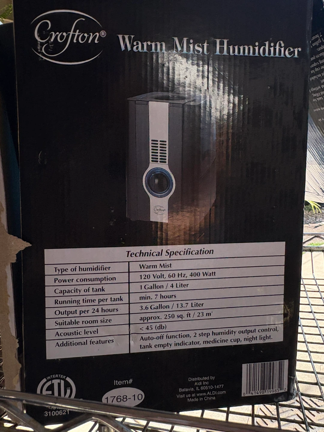 Crofton Warm Mist Humidifier - photo 2