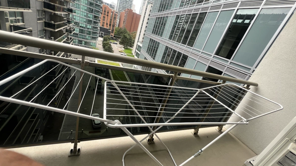 White Folding Clothes Drying Rack - photo 2