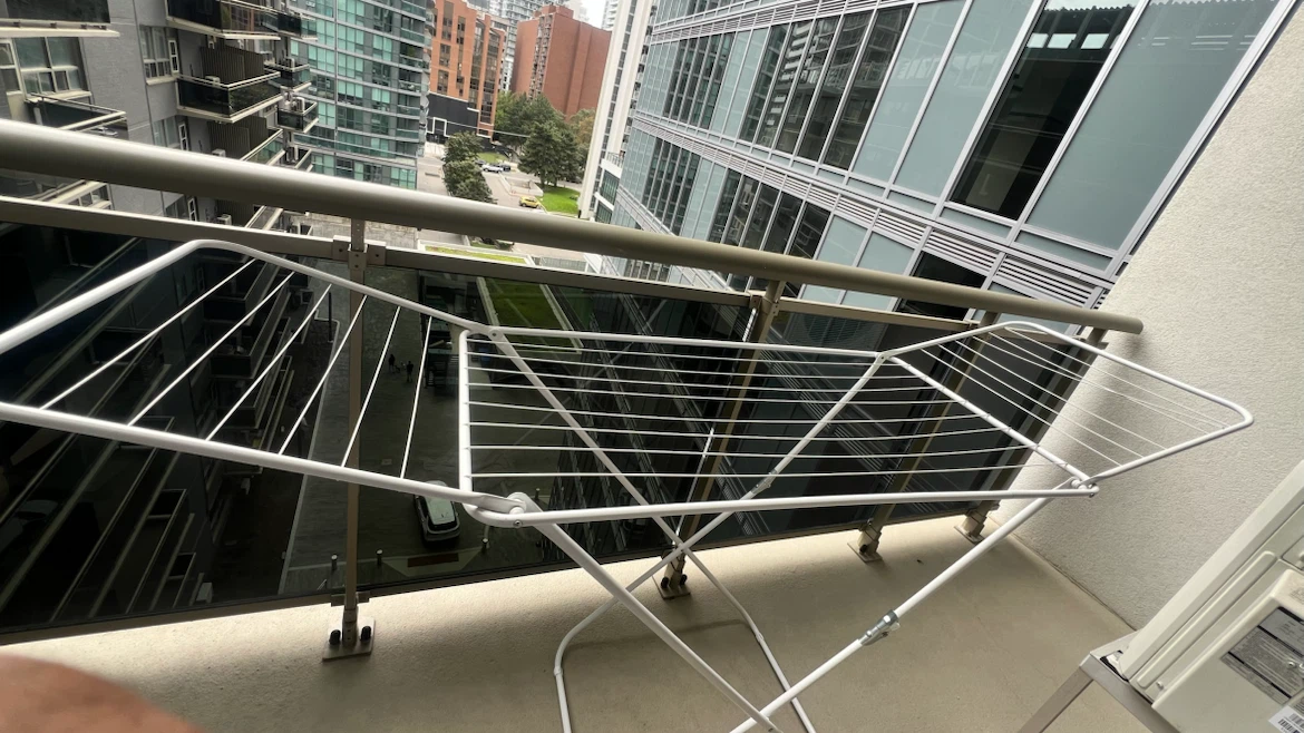 White Folding Clothes Drying Rack - photo 3