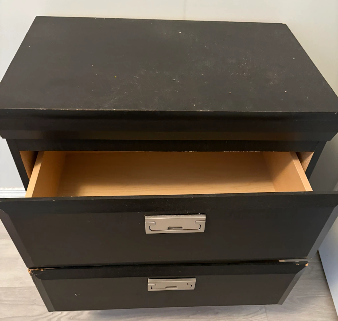 Black 2-Drawer Nightstand and 1 night table - photo 2
