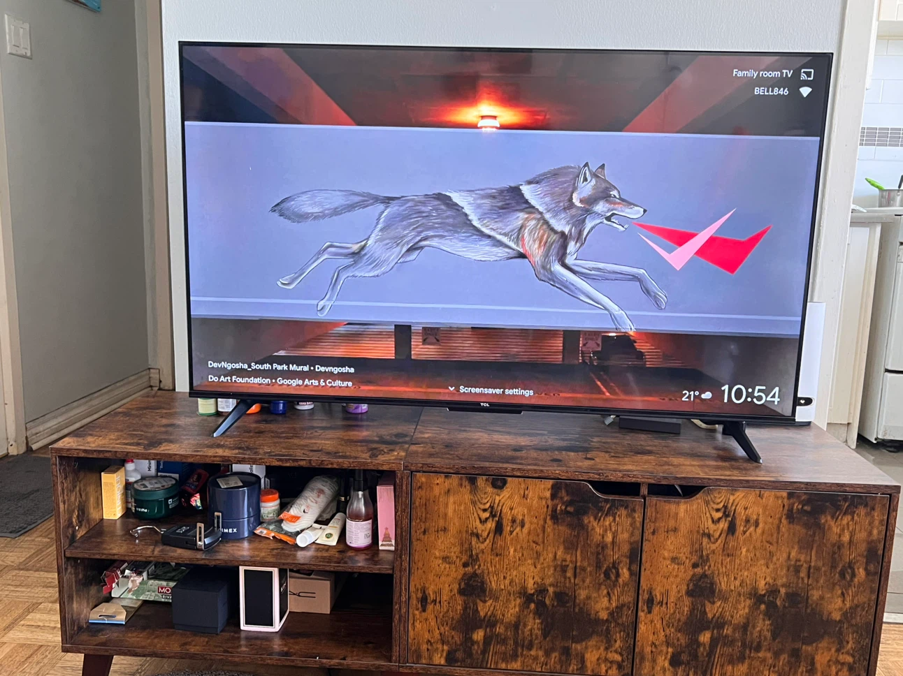 TCL 50" Family Room TV and TV table