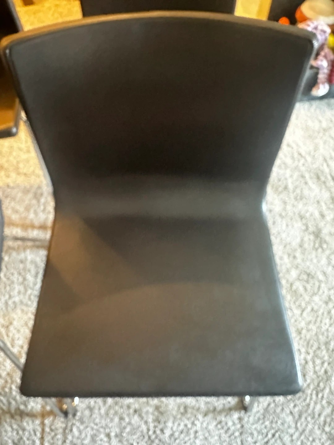 Ikea LILLÅNÄS Dining Chairs (Set of 4) - Black Faux Leather - photo 4