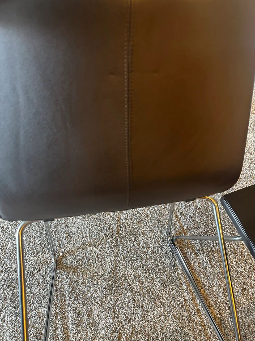 Ikea LILLÅNÄS Dining Chairs (Set of 4) - Black Faux Leather - photo 5