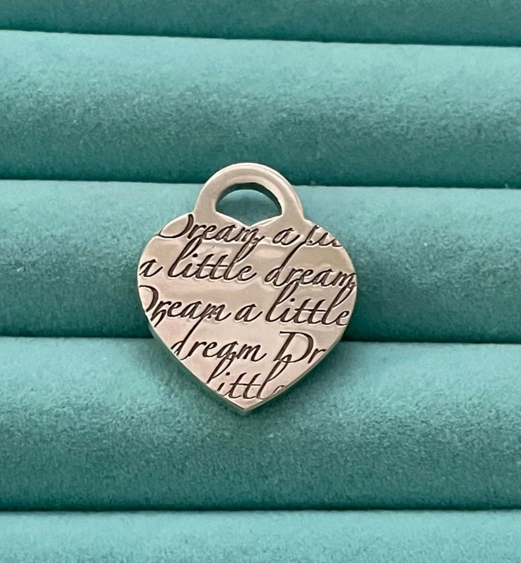 Tiffany & Co. Medium Sterling Silver Heart Charm Notes Pendant