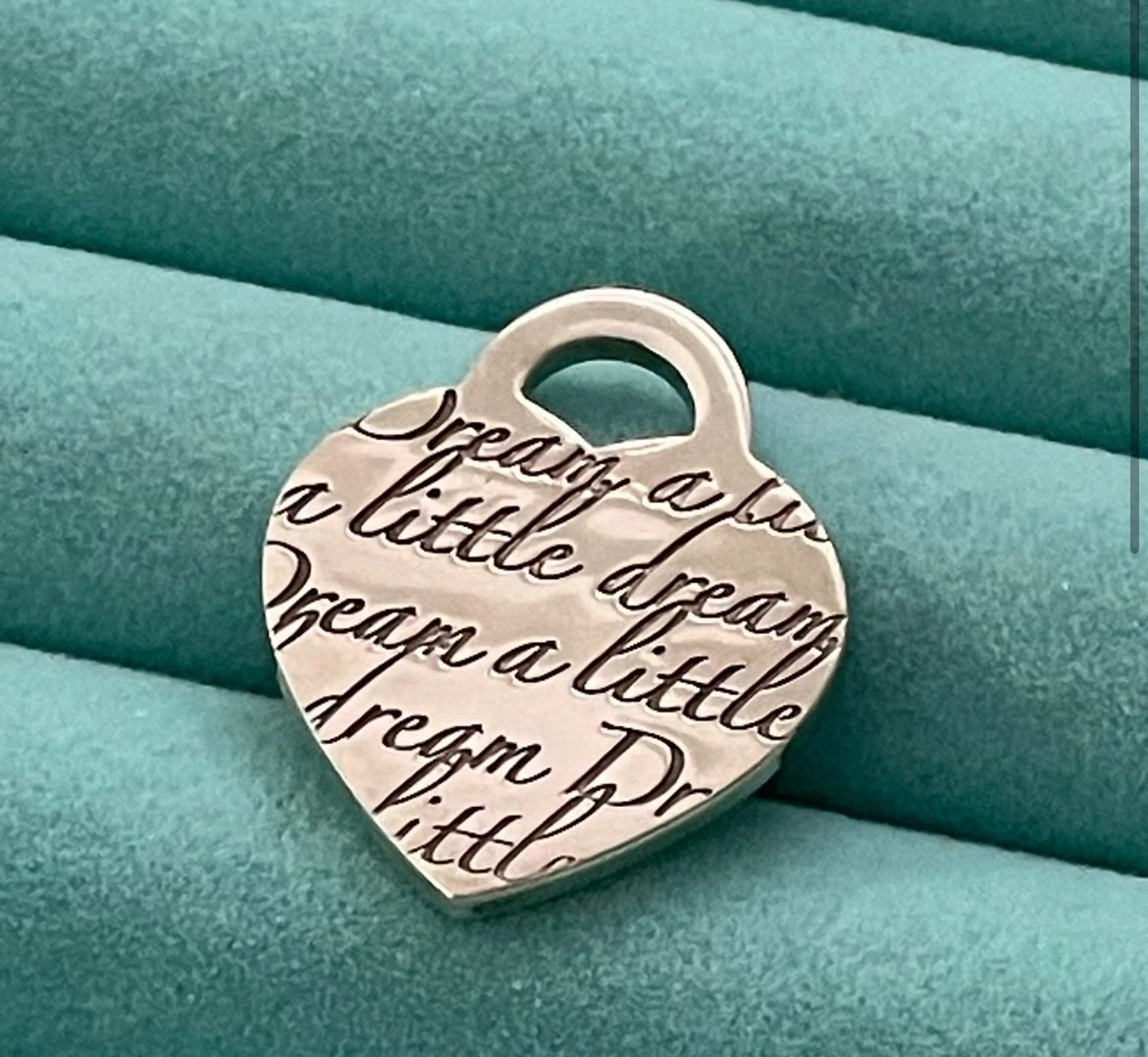 Tiffany & Co. Medium Sterling Silver Heart Charm Notes Pendant - photo 2