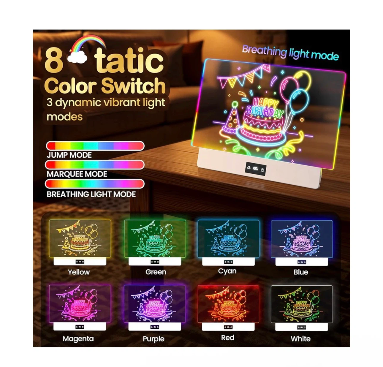 Brand new 16" LED Drawing Board for Kids Birthday Gift for Girls - photo 4