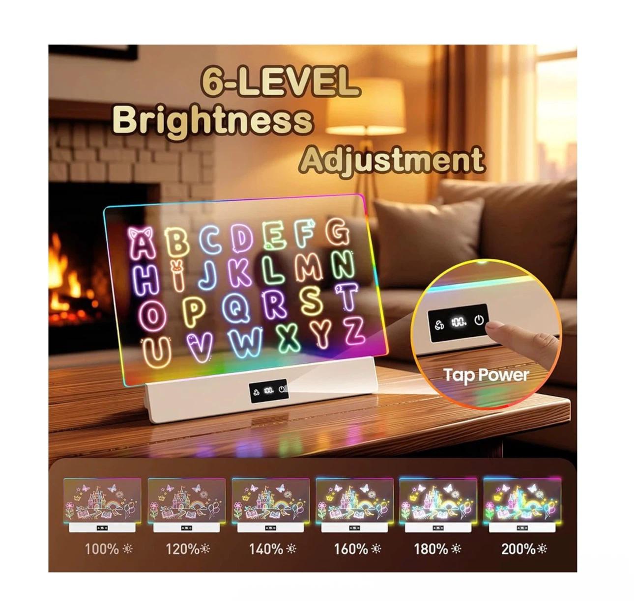 Brand new 16" LED Drawing Board for Kids Birthday Gift for Girls - photo 5