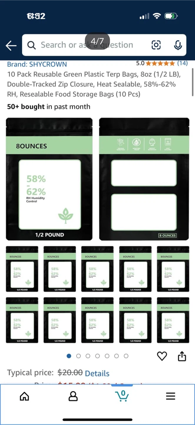 8oz Resealable Humidity Control Bags (10 Pack) - photo 2