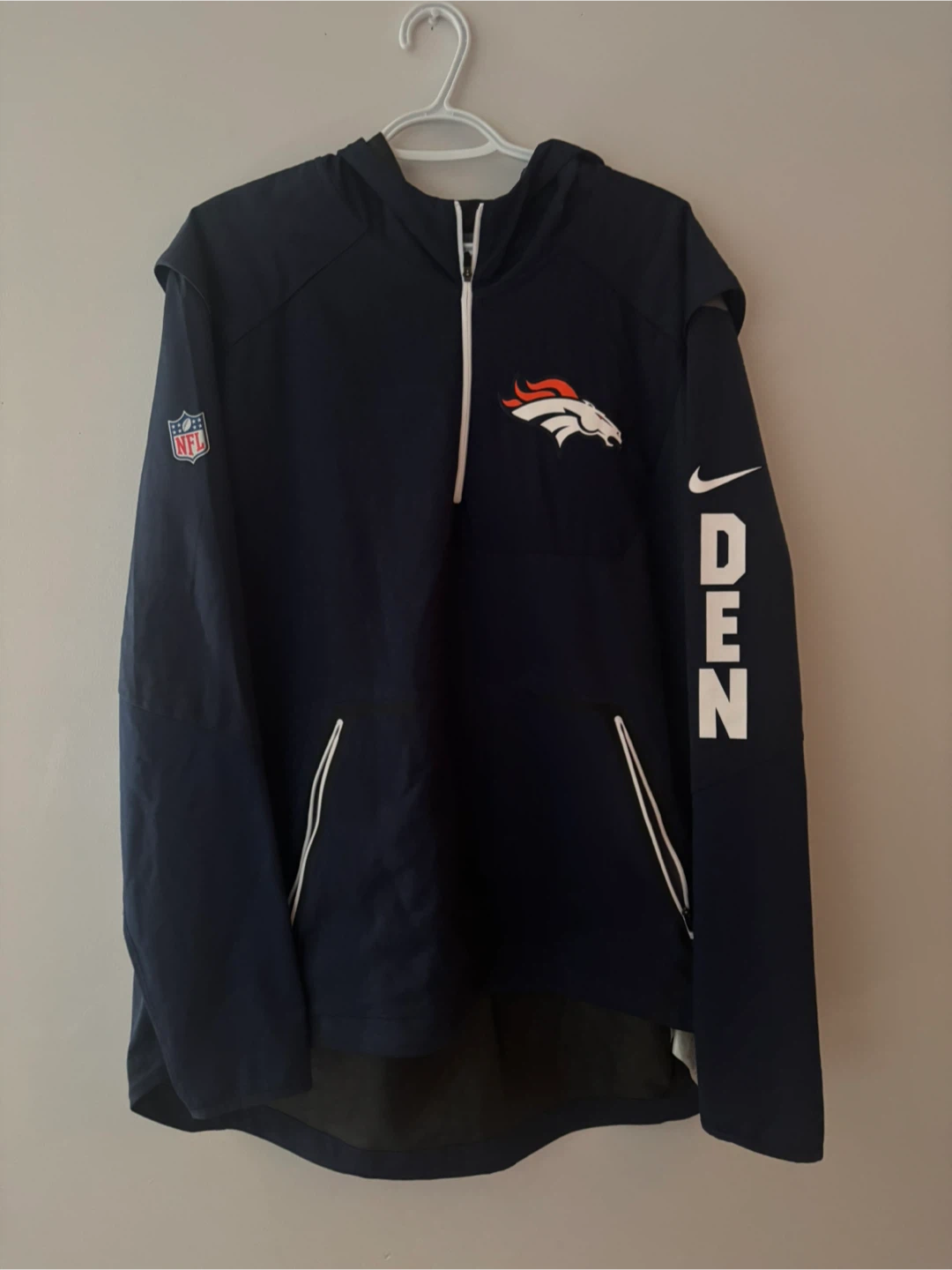 Denver Broncos Nike Shield 1/4 zip windbreaker
