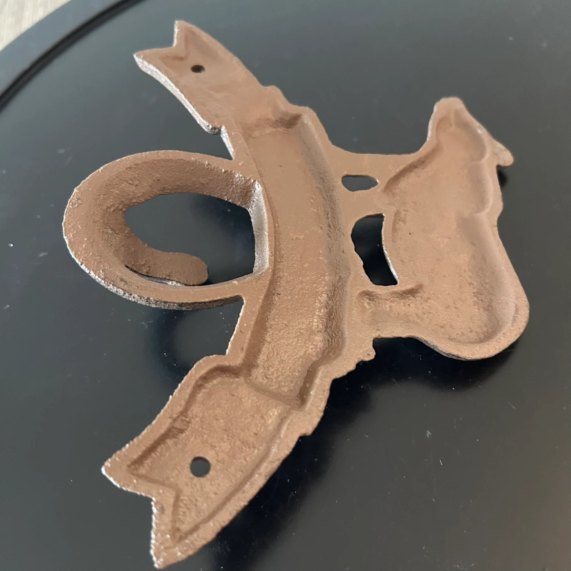 Rustic Cast Iron Bear “WELCOME” Wall Hook / Key Holder - photo 4