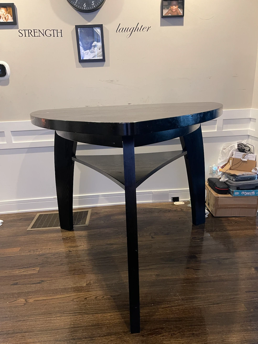 Black 3 Sided Dinner Table Set