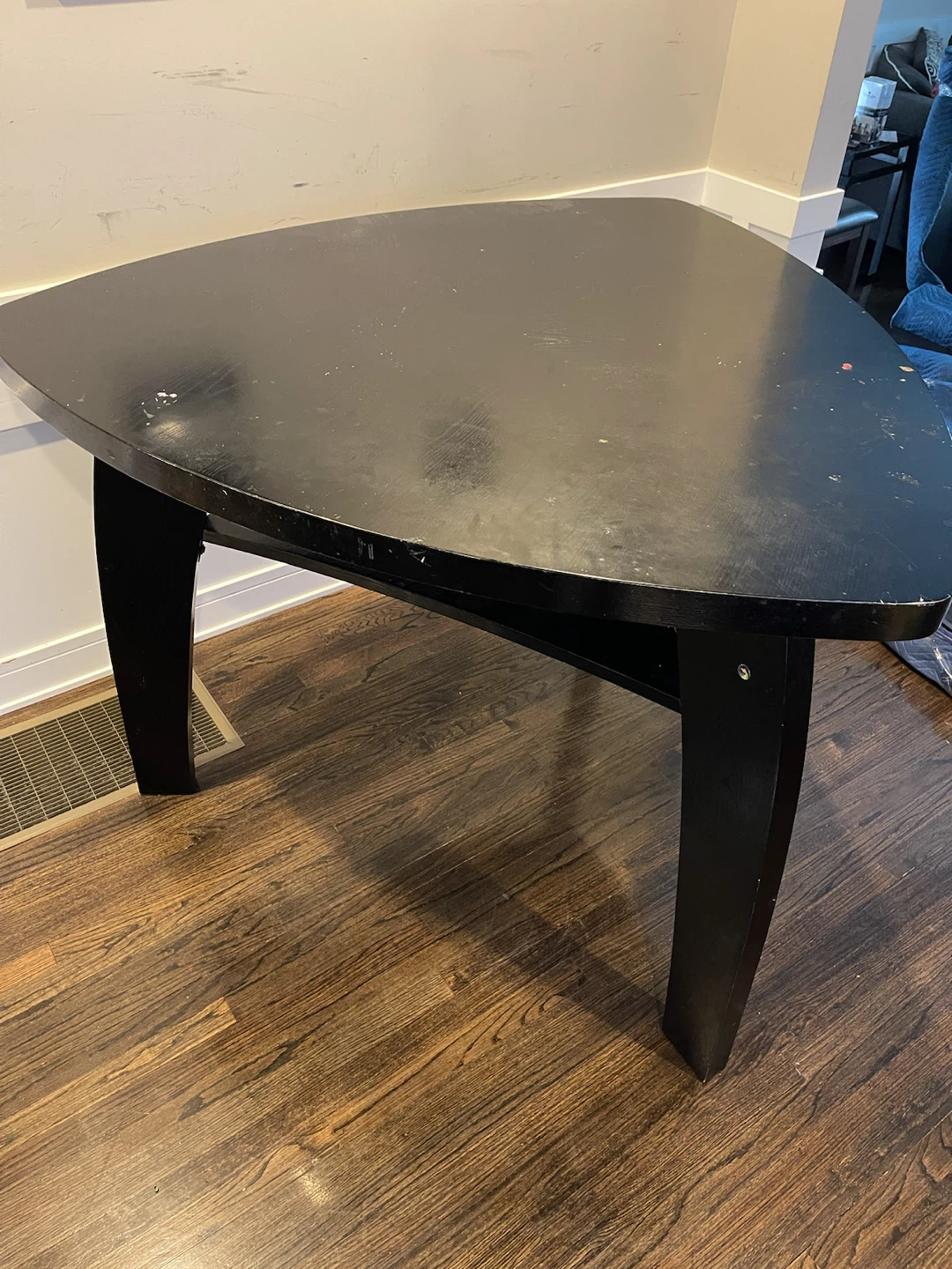 Black 3 Sided Dinner Table Set - photo 3