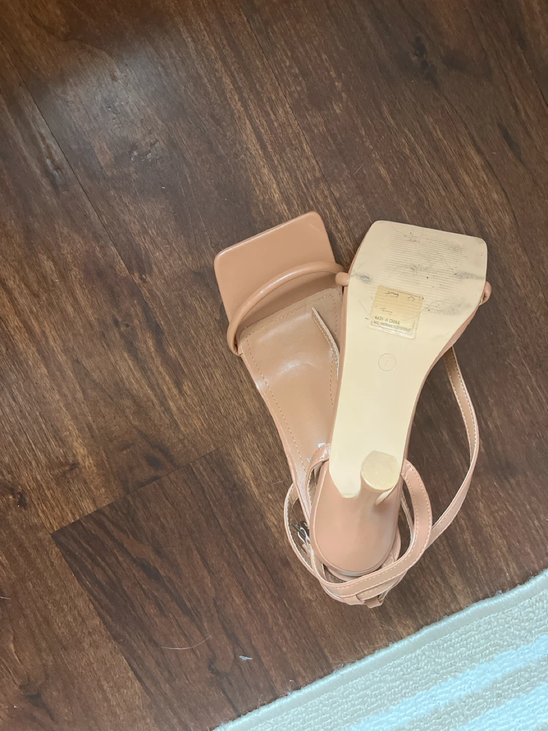 Shein Tan Square Toe Heeled Sandals - photo 4