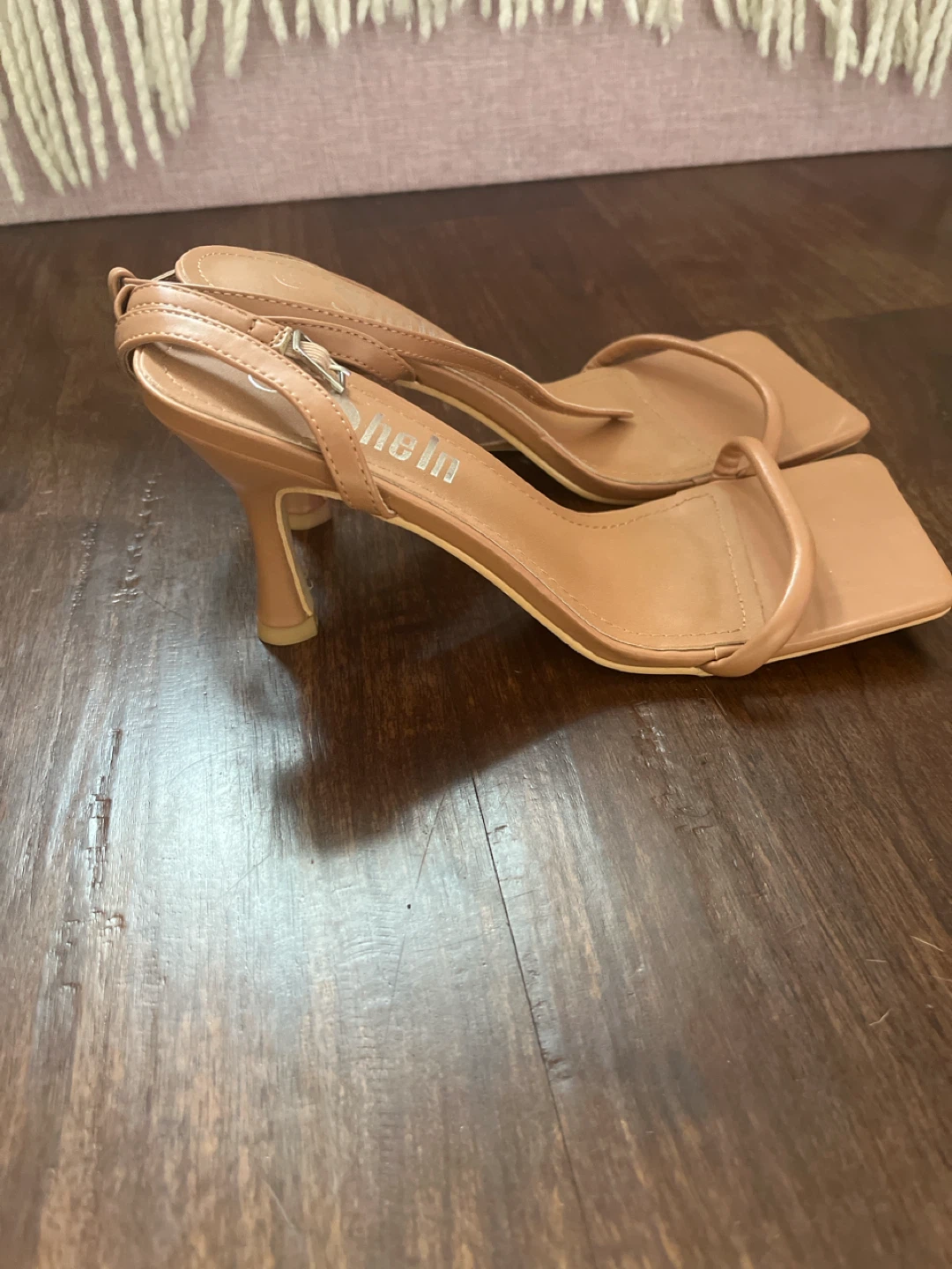 Shein Tan Square Toe Heeled Sandals - photo 2