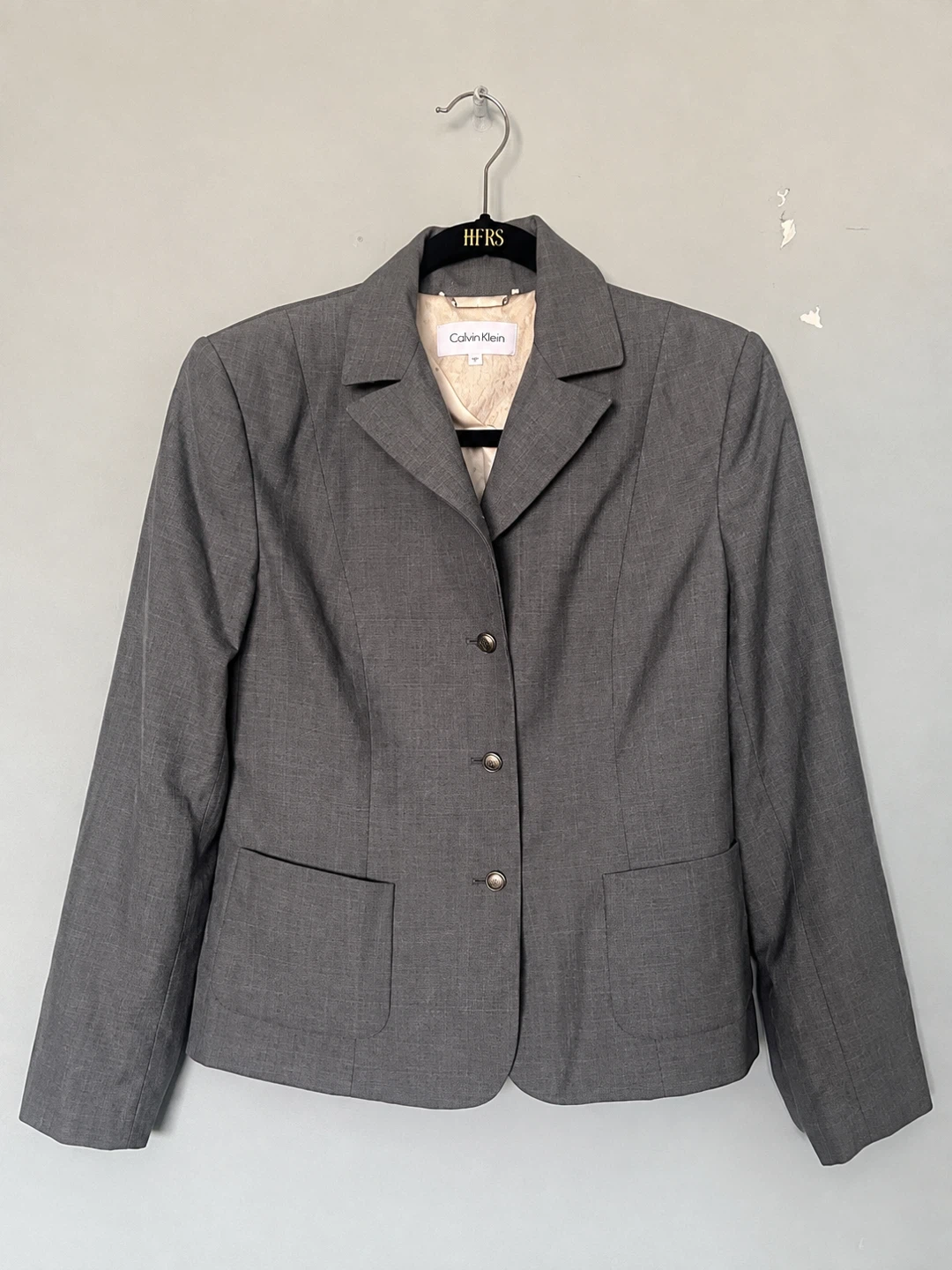 Calvin Klein Women's Grey Blazer Size 4 - photo 3