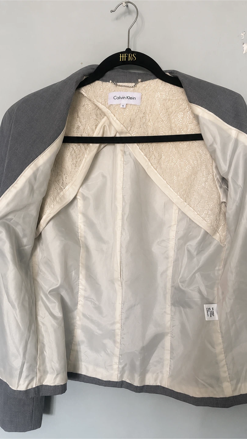 Calvin Klein Women's Grey Blazer Size 4 - photo 5