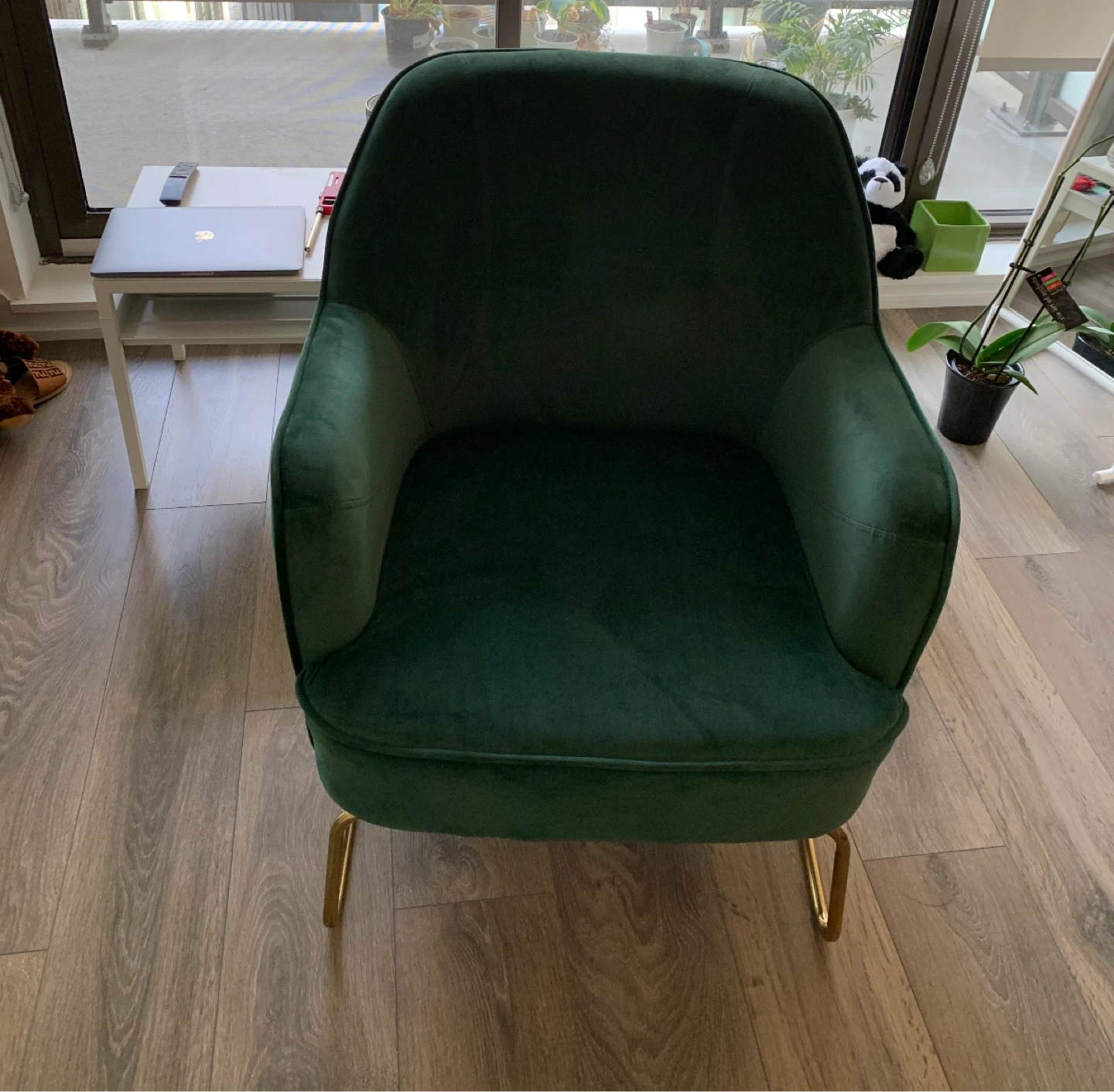 Emerald Green Velvet Accent Chair - structube - photo 2