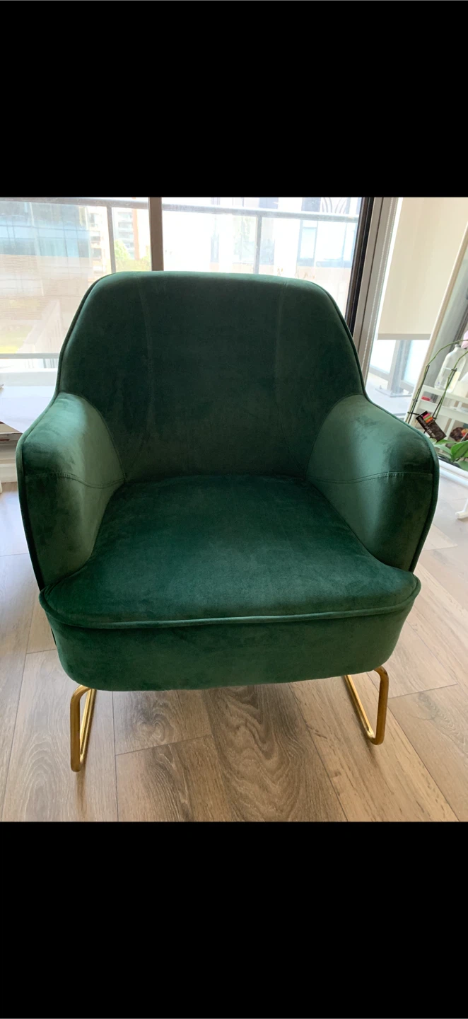 Emerald Green Velvet Accent Chair - structube - photo 3