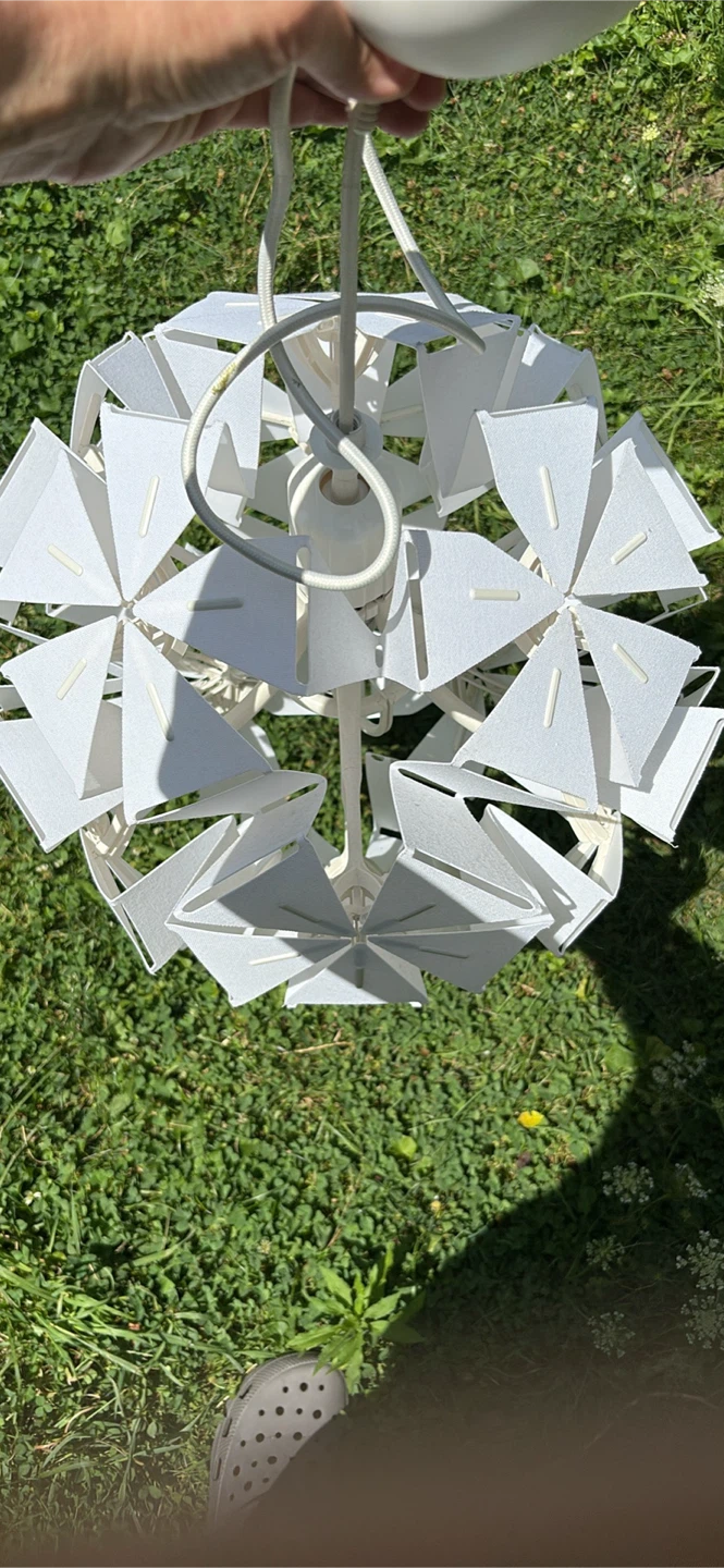 White pendant light fixture