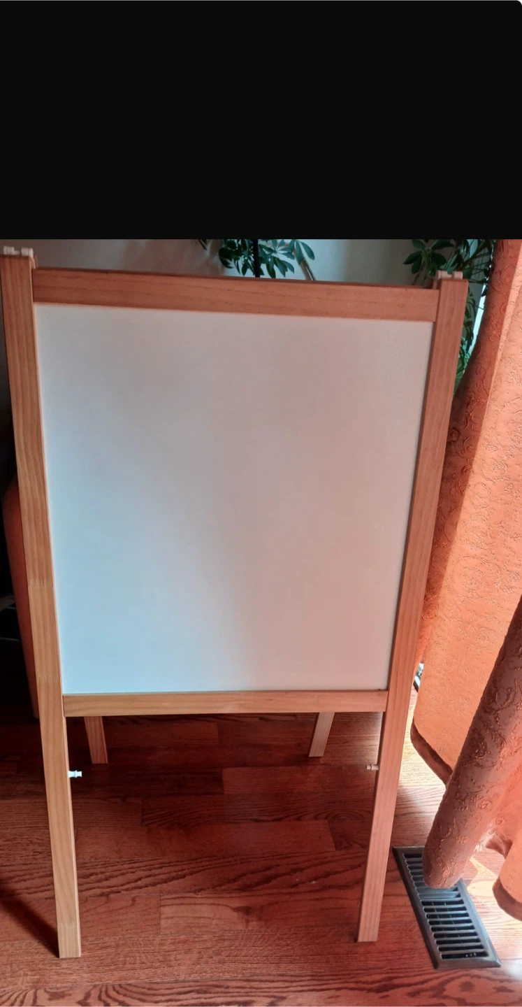 Wooden Double-Sided Easel – Whiteboard & Chalkboard