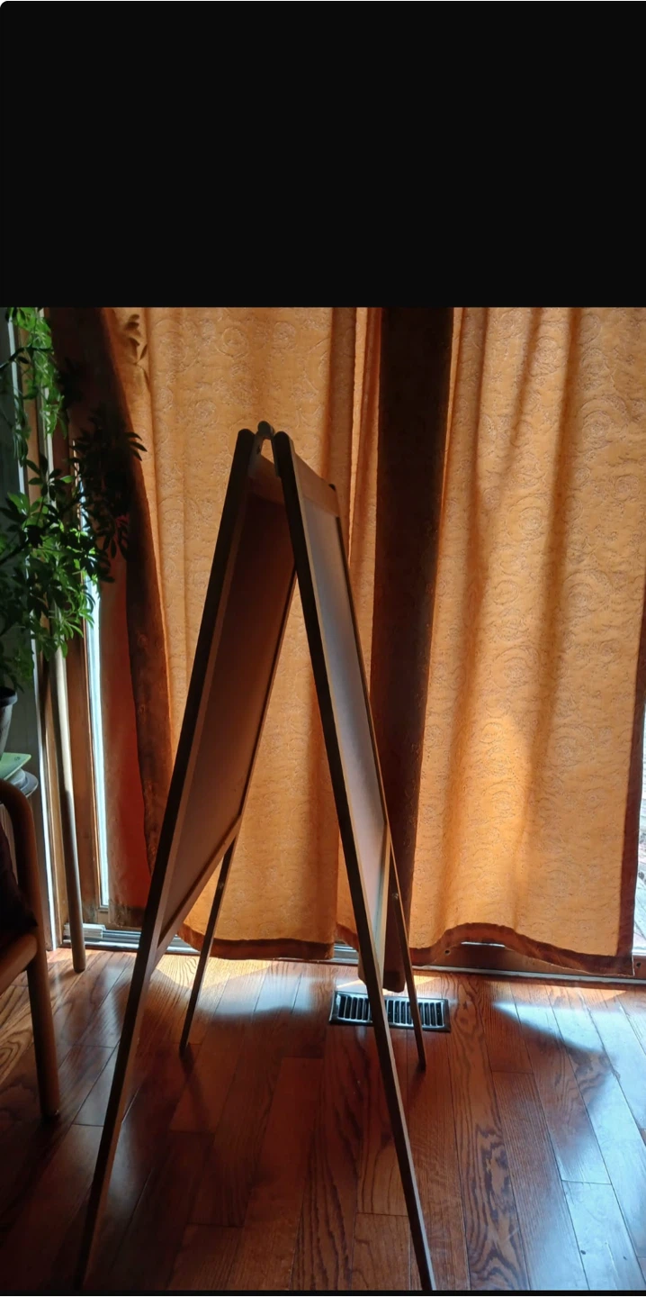 Wooden Double-Sided Easel – Whiteboard & Chalkboard - photo 3