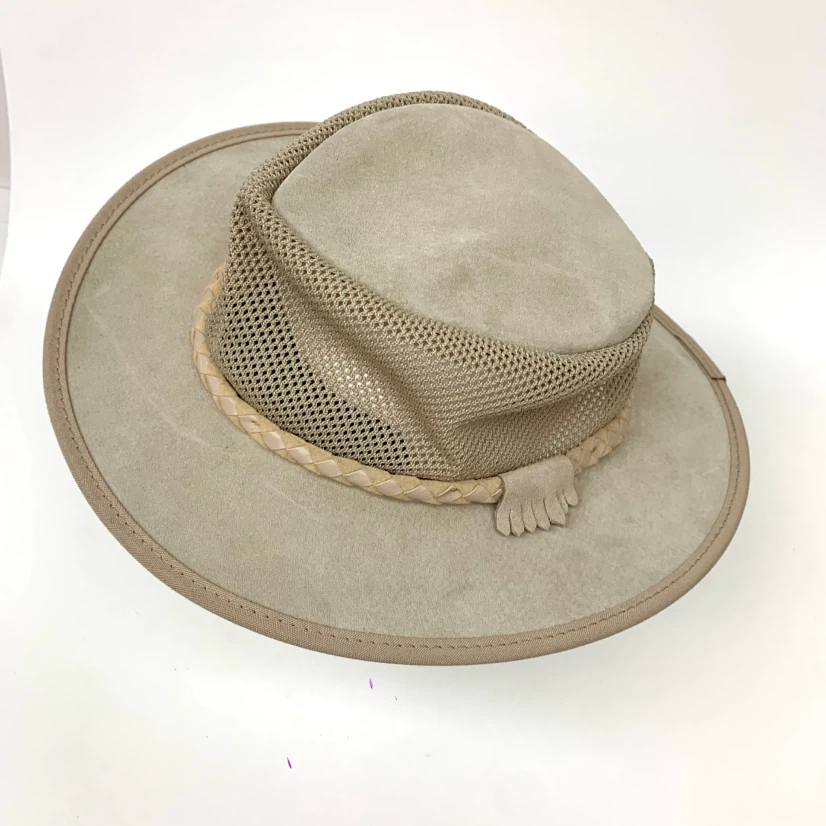 Mens Safari Hat Wide Brim Sun Hat Mesh Outdoor Hiking Travel Tan - photo 2