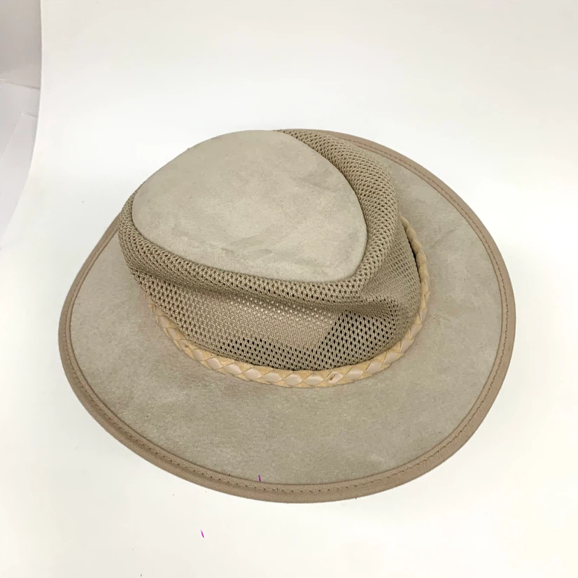 Mens Safari Hat Wide Brim Sun Hat Mesh Outdoor Hiking Travel Tan - photo 5