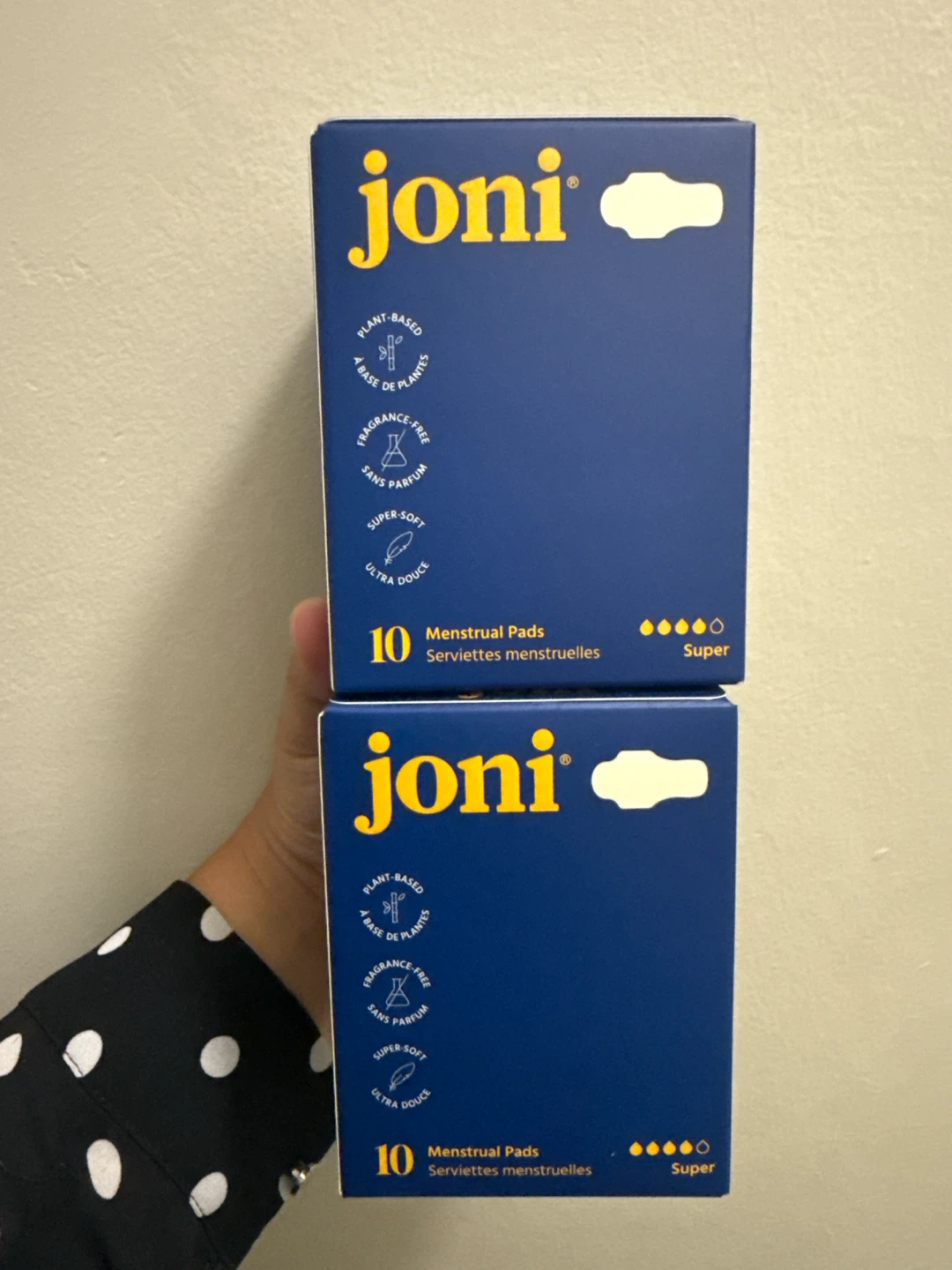 2 boxes Joni Menstrual Pads - Super Absorbency