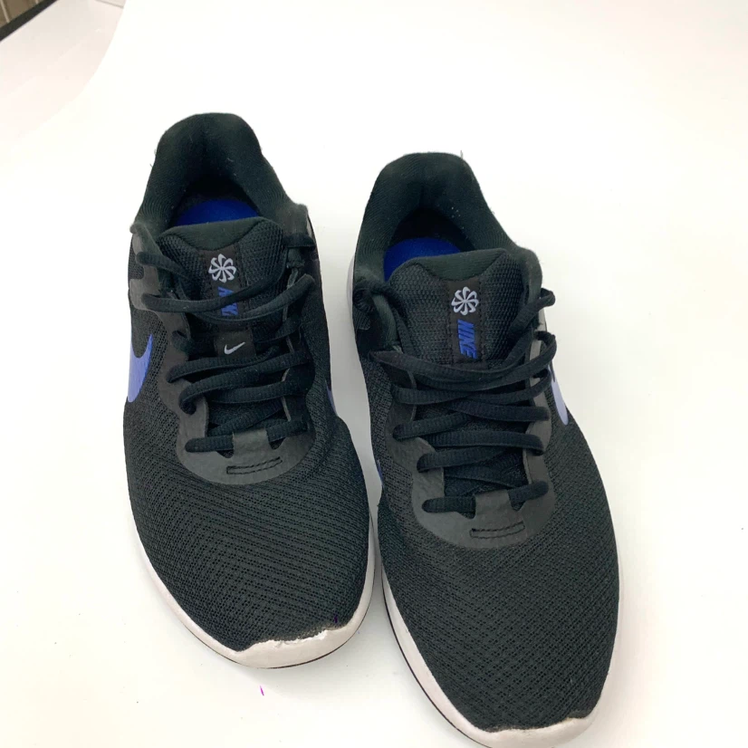 Womens Running Shoes Size 8 Black Blue Athletic Sneakers - photo 2