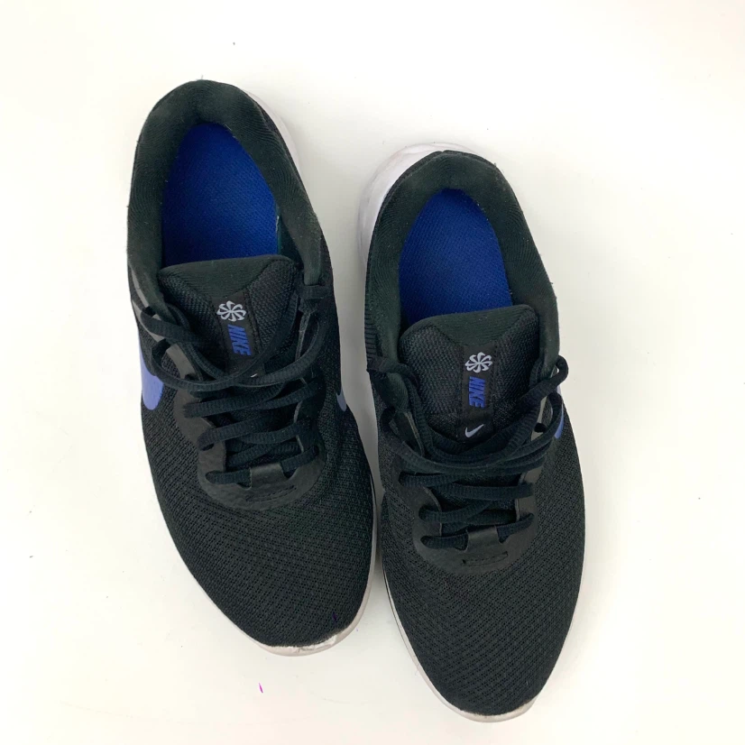 Womens Running Shoes Size 8 Black Blue Athletic Sneakers - photo 3