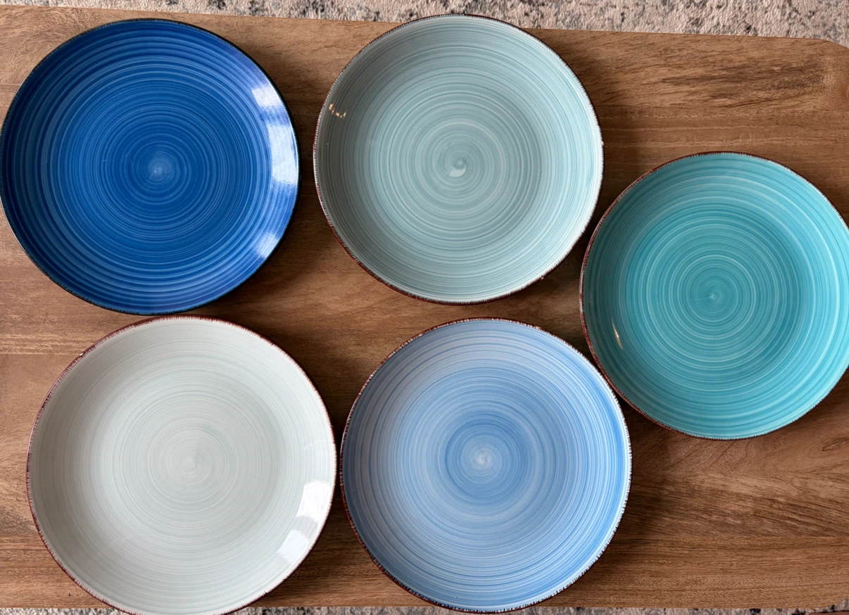 Vibrant dinner plates - set of 5