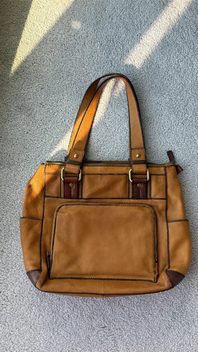 Danier Brown Leather Satchel Bag - photo 3