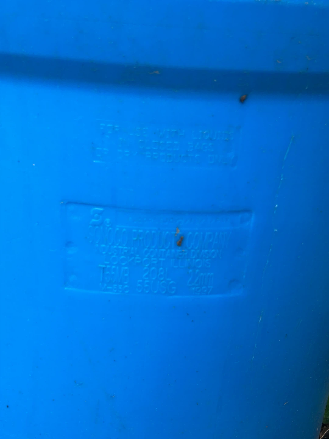 55-Gallon (208 L) Heavy-Duty Plastic Drum/Barrel - photo 2
