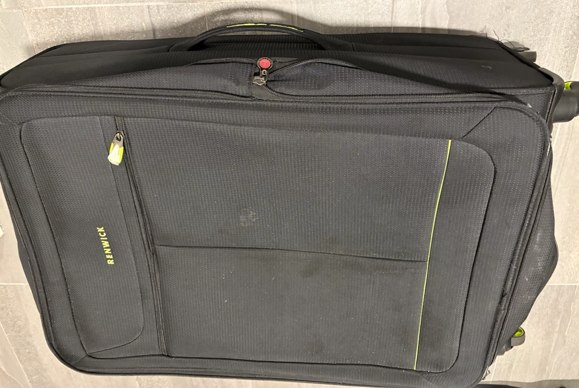 Renwick Black Rolling Suitcase