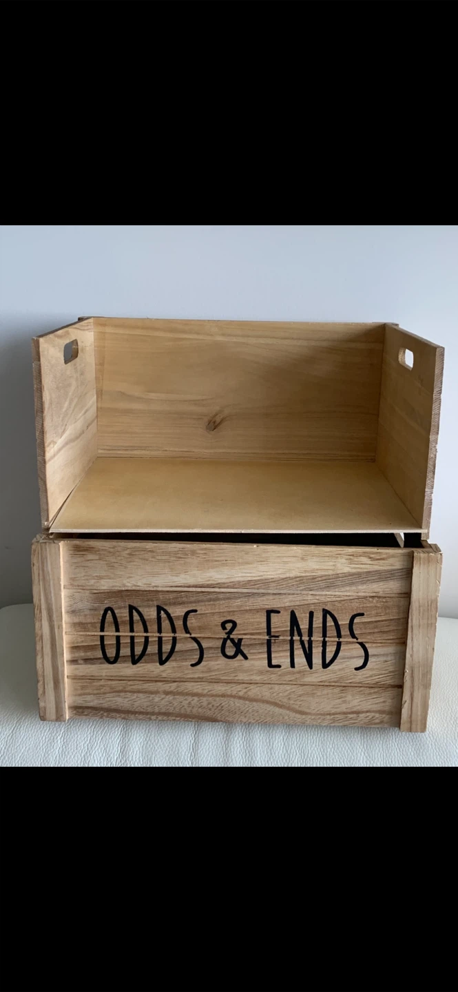 Set of 2 Wooden Storage Crates