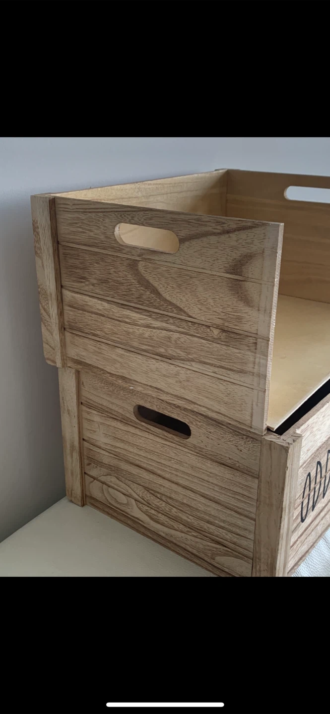 Set of 2 Wooden Storage Crates - photo 3