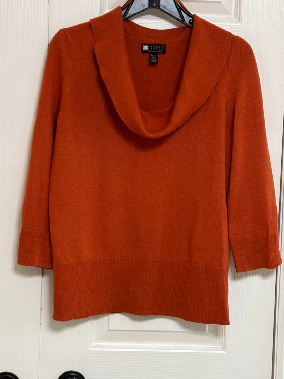 Orange Cowl Neck Sweater