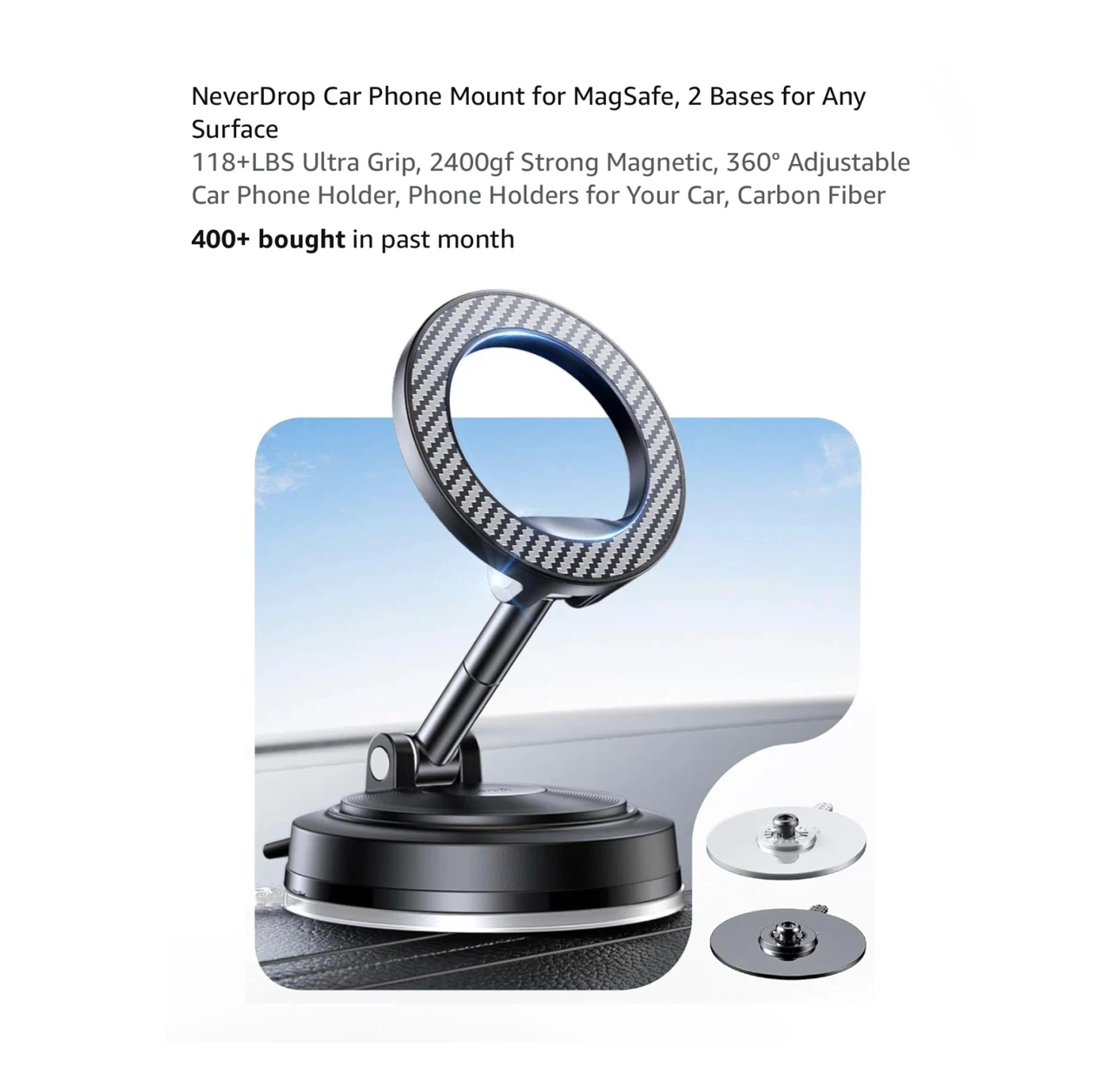 Brand new NeverDrop Car Phone Mount for MagSafe