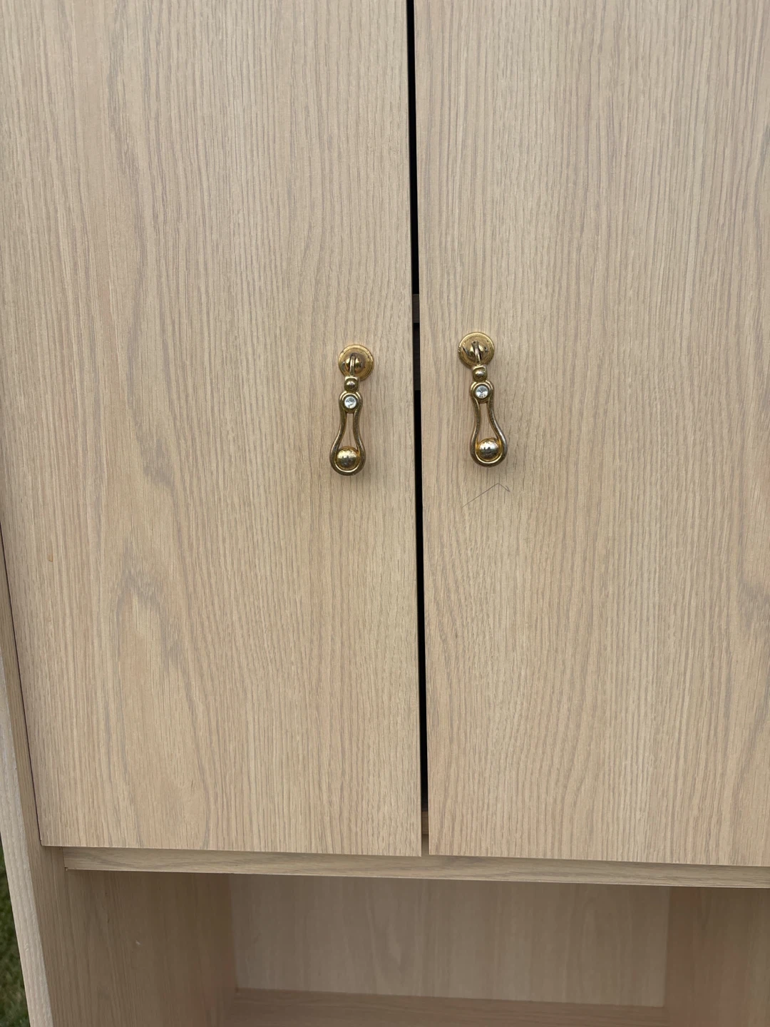 Light Wood Cabinet with Doors and Shelves - photo 3