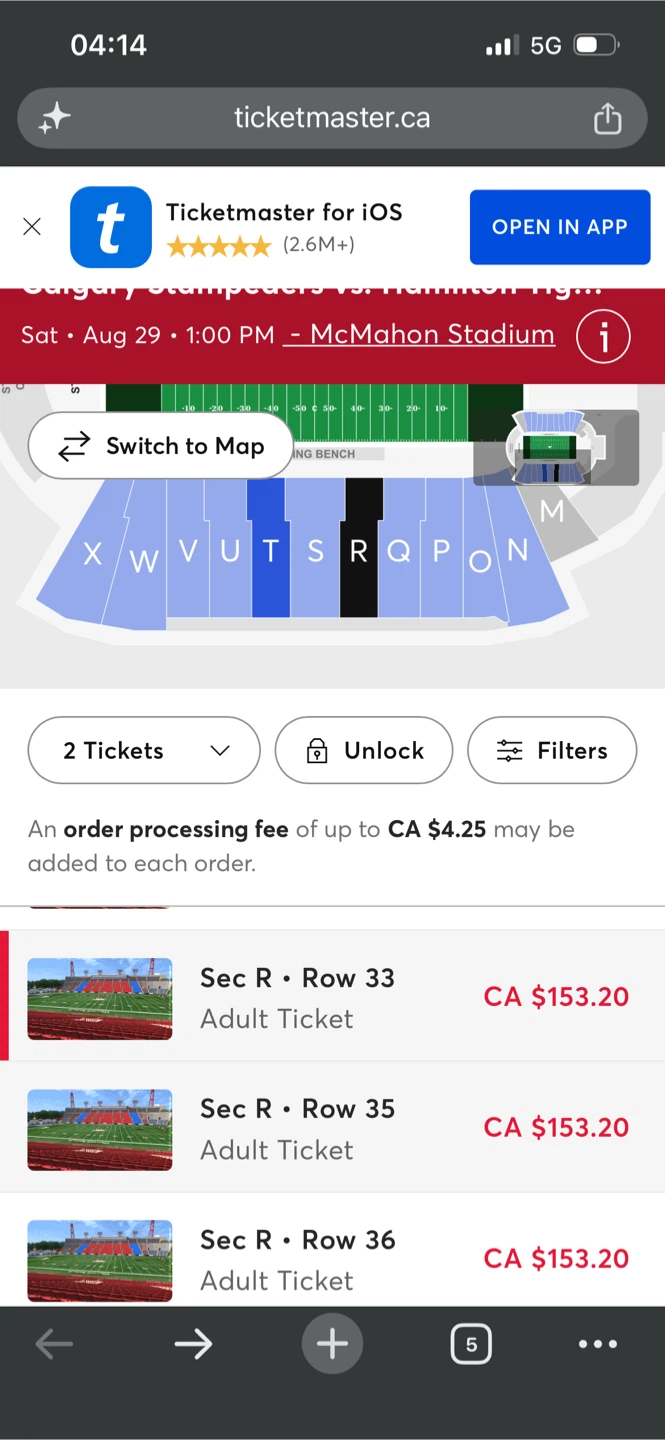 Calgary Stampeders vs Hamilton Tiger Cats Football Tickets - photo 2