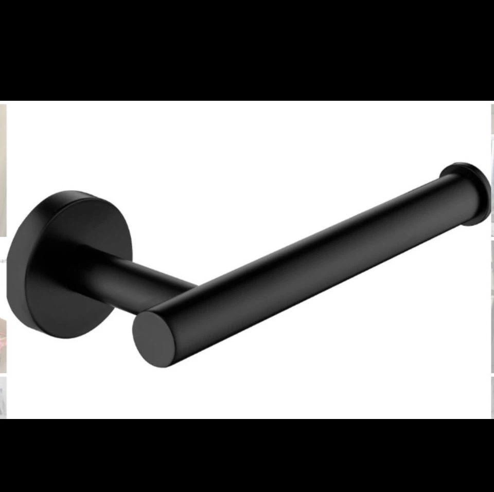 Toilet Paper Roll Holder, Matte Black - Wall Mounted