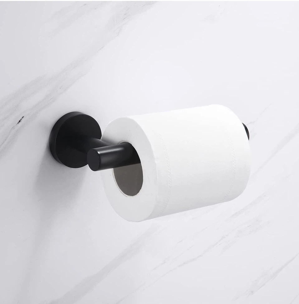 Toilet Paper Roll Holder, Matte Black - Wall Mounted - photo 2