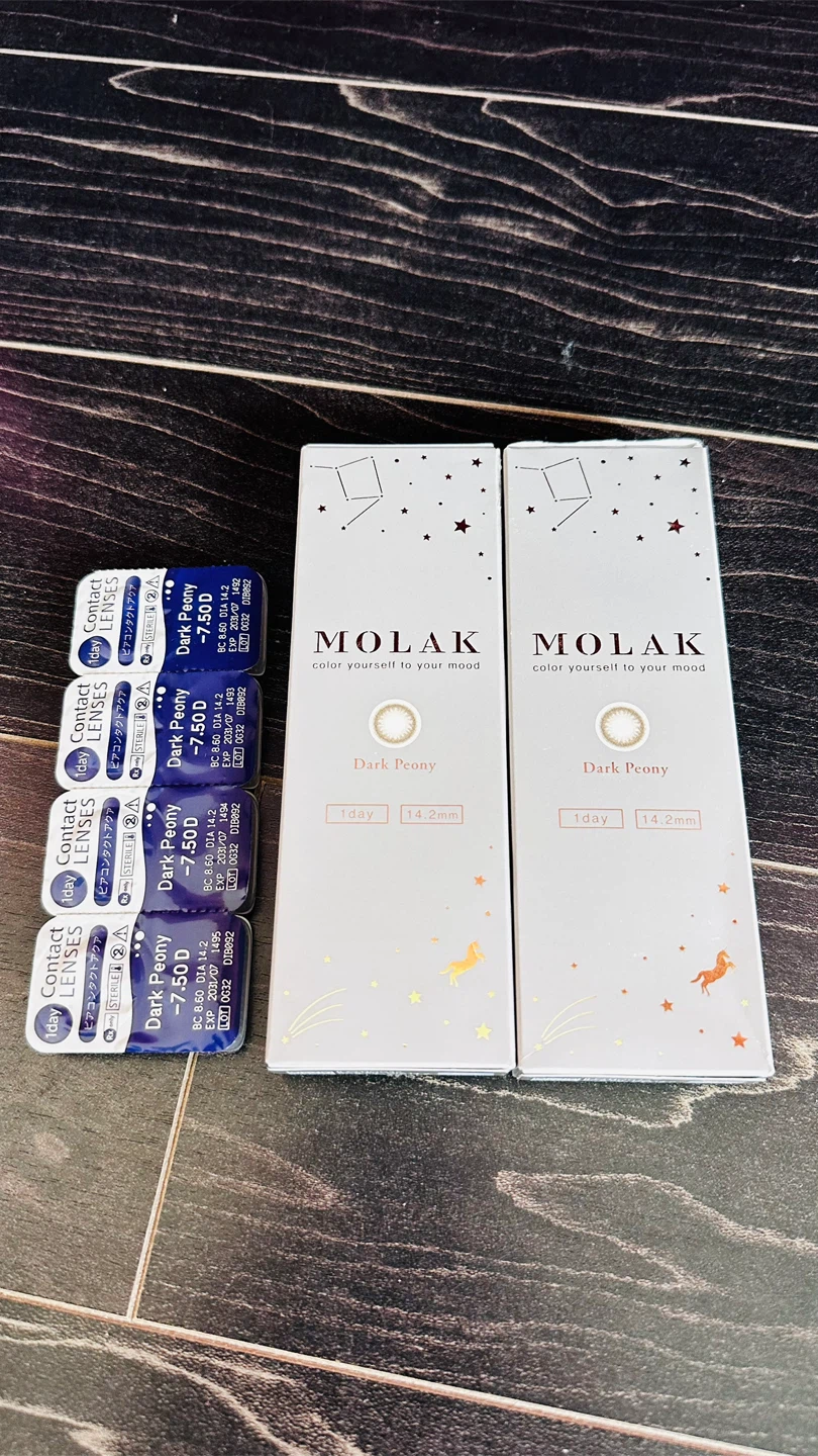 MOLAK Dark Peony 1-Day Contact Lenses -7.50 D (24 ct/12 pairs)