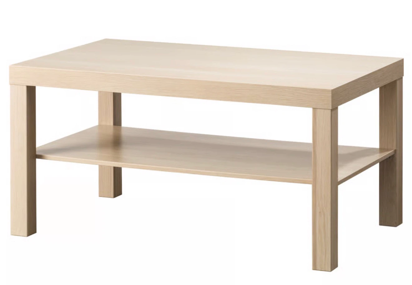White Cube Side Table nd one white stained oaked effect